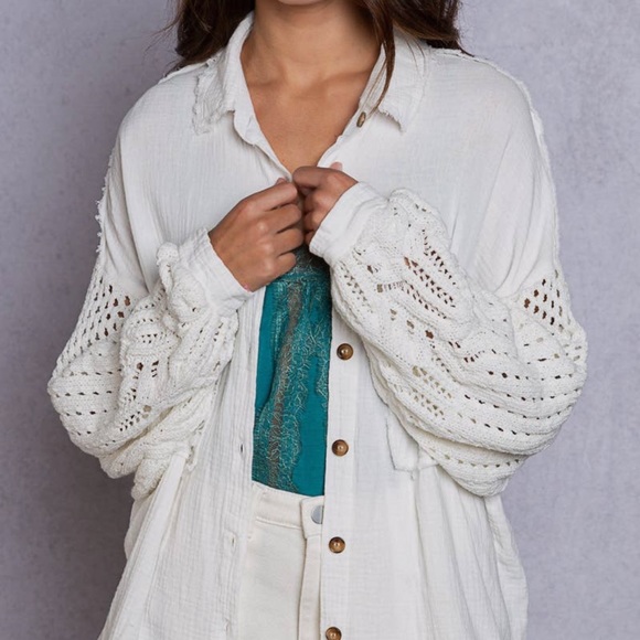 Oversized gauze shirt - Picture 2 of 4